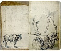 KT 2722
<br/>
Schetsboekje met dierstudies
<br/>
<em>Thier, Barend Hendrik (1743-1811)</em>